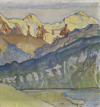 Eiger, Mönch y Jungfrau desde Beatenberg de Ferdinand Hodler